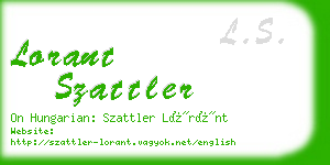 lorant szattler business card